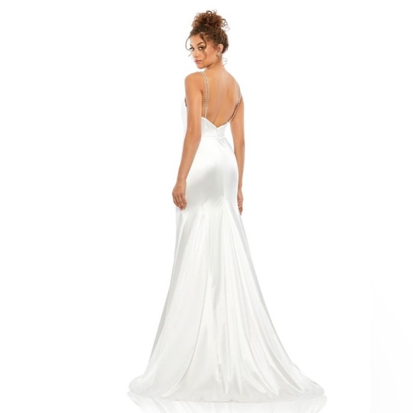 Ieena by Mac Duggal 12428 size 8 white formal dress - Picture 2 of 8